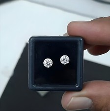 1 CT Natural White Diamond 5 mm 2 Pcs Round Cut VVS1 D Grade GDGL Certified DV51