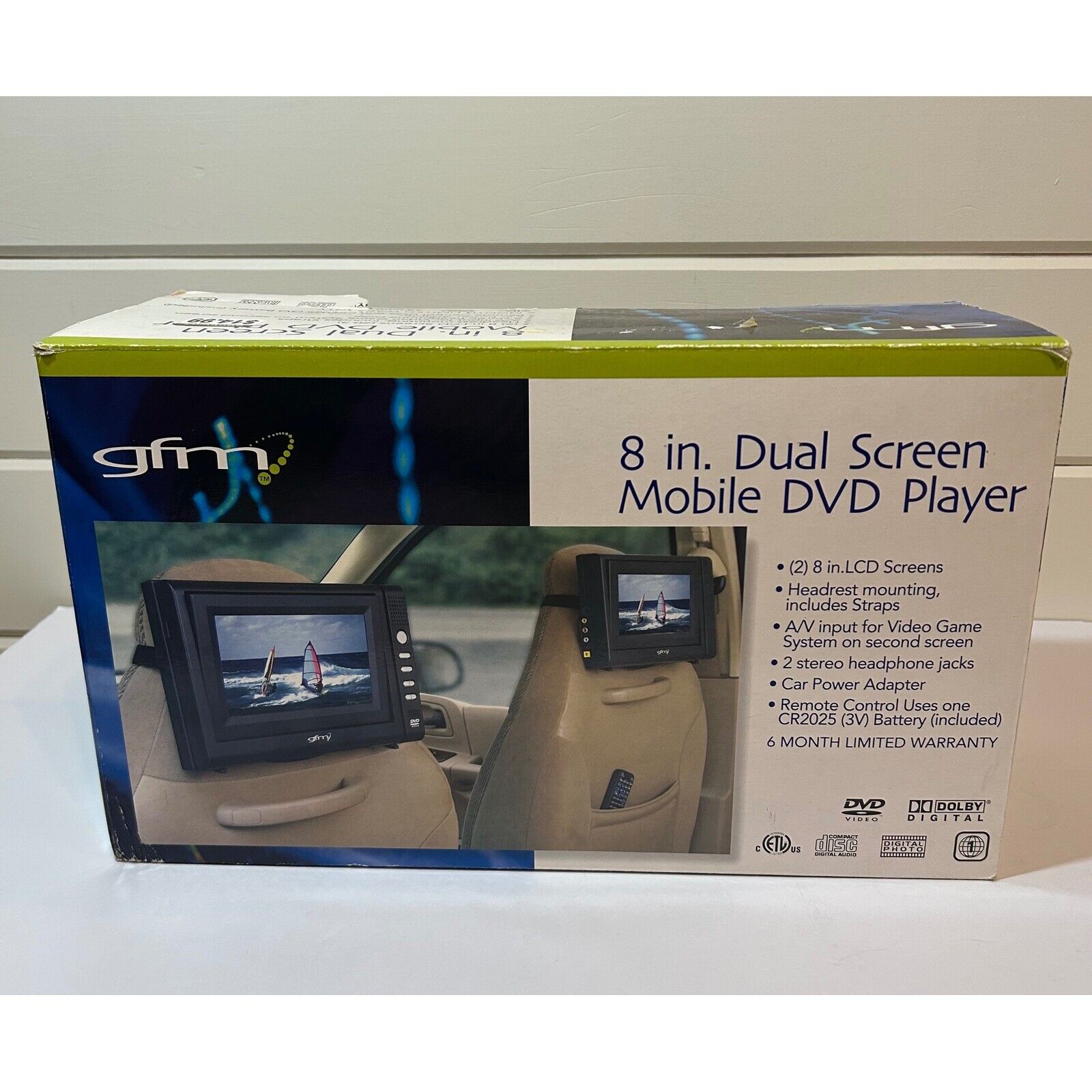 8-inch GFM Dual Tilt Screen Mobile DVD Player Tested No Remote