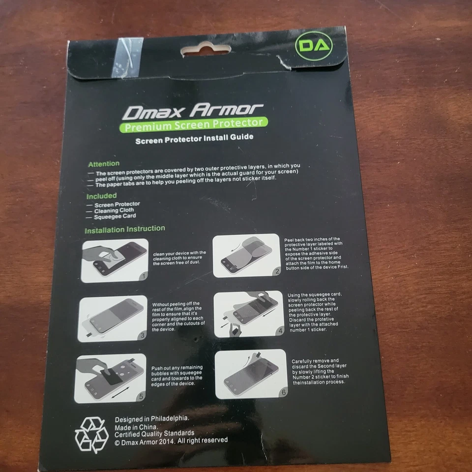 Dmax Armor Clear Screen Protector for Toshiba  Encore 2 / 10" - Image 2 of 4