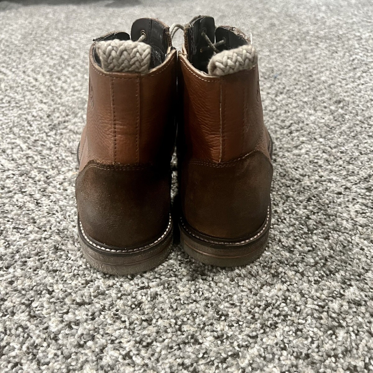 Modern Fiction Counterplot Brown Leather & Suede Zip Up/Lace 