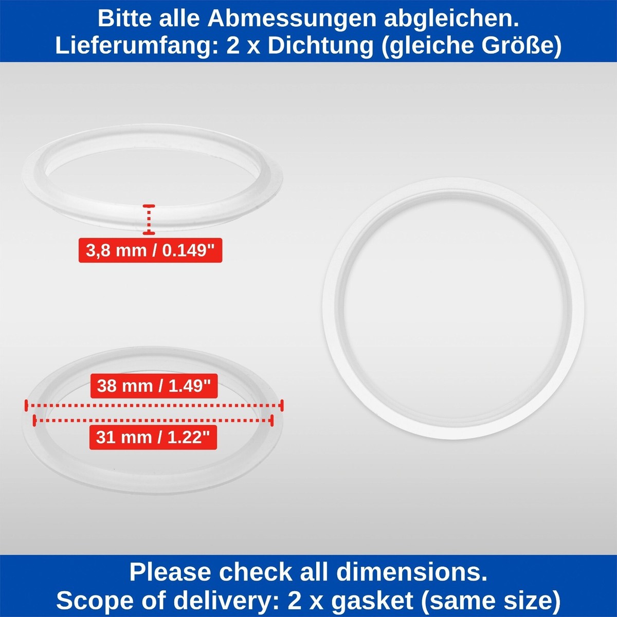 Qrity 4 stuks O-ringen pakking 23mm, gootsteen plug afdichting, lip bad plug, wasmachine wastafel afdichtring, badkuip plug pakking, pop-up wastafel afvalafdichting, geschikt voor de afvoer plug van