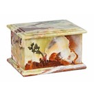 Stone Casket Natural  Onyx Cremation Ashes Urn For Adult  Unique Memorial