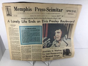 Elvis-August-1977-Press-Memphis-Death-Newspaper-SHIPS-FROM-MEMPHIS