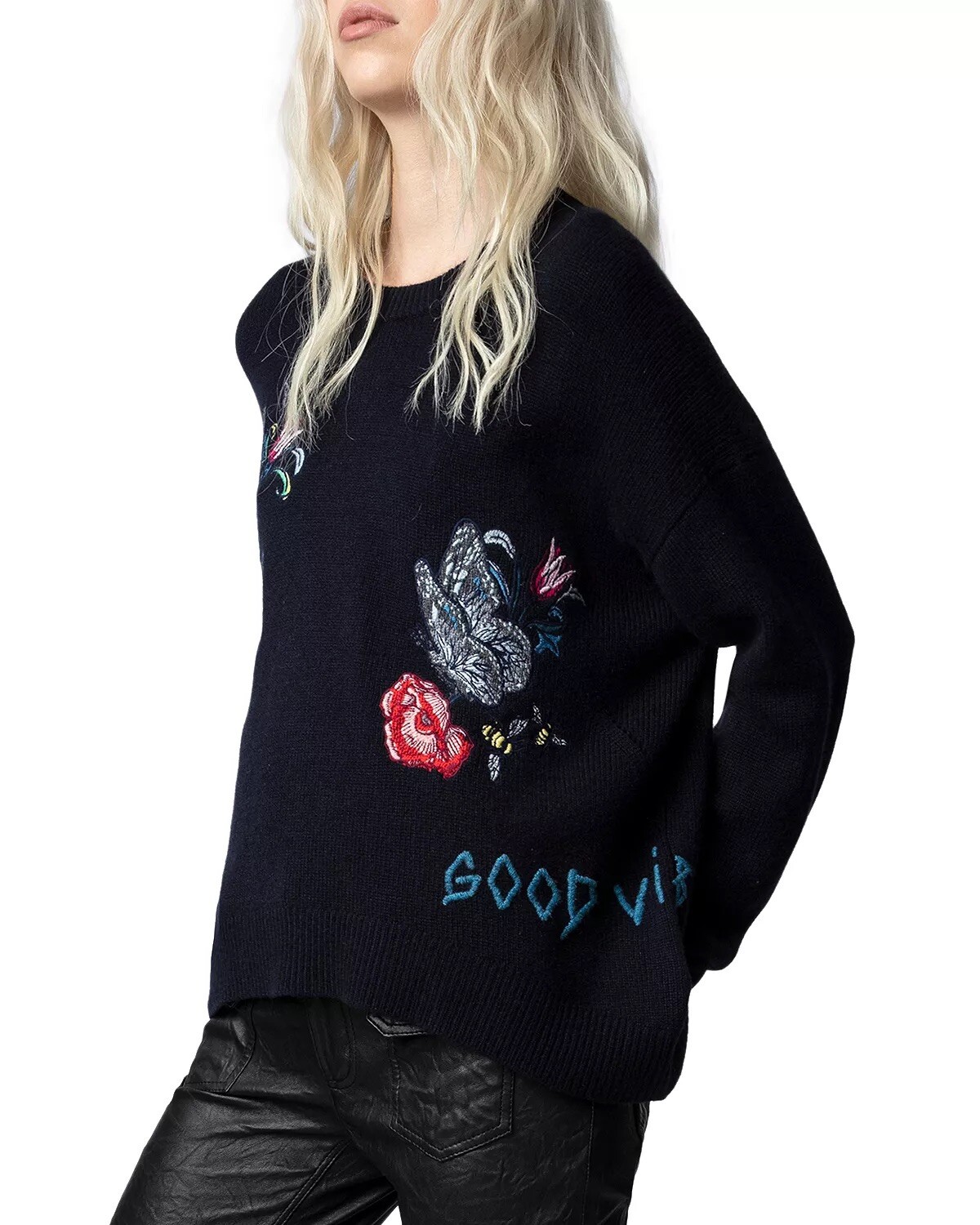 2023 Zadig u0026amp; Voltaire Markus Cashmere Jumper Sweater Top Pullover Size  M $598 | eBay