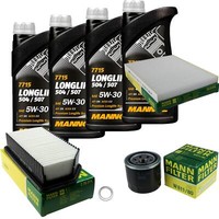MANN-FILTER Inspektionspaket Mannol 4L Longlife 5W-30 FüR Hyundai IX20 1.4 1.6