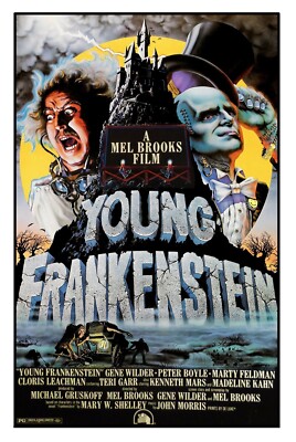 1974 Young Frankenstein Movie Poster 11X17 Gene Wilder Inga Igor Mel Brooks  