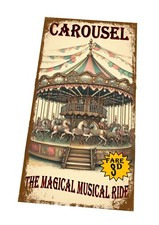 Carousel Carnival Vintage Style Sign Sideshow Sign Vintage Fairground Sign
