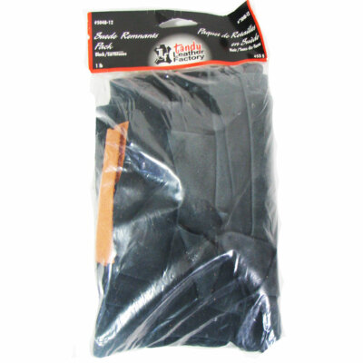 Tandy Leather Factory Suede Remnants Black and Earthtones 1 Pound, Sealed NIP