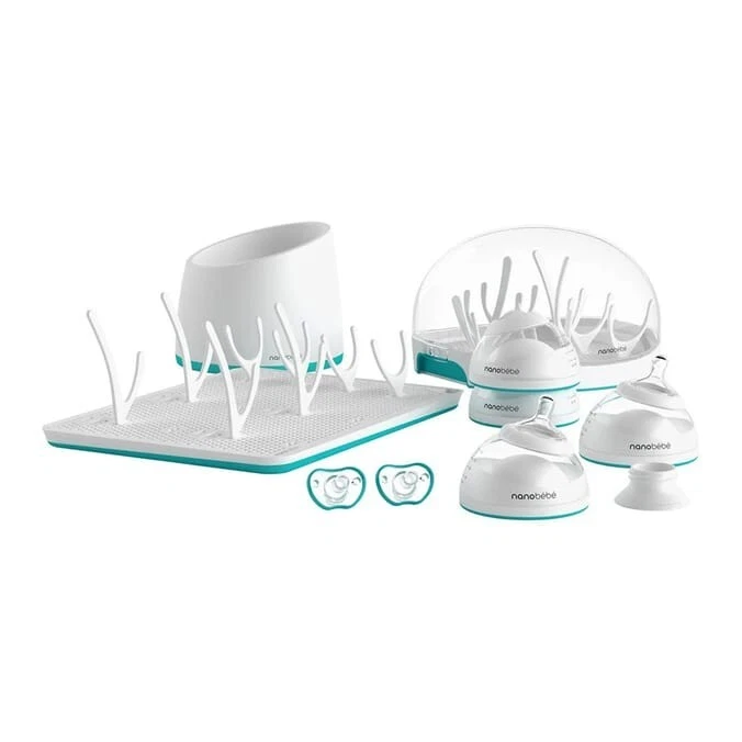 Nanobebe Newborn Bottle Steriliser Gift Set 25 Pieces Baby shower Newborn - Teal