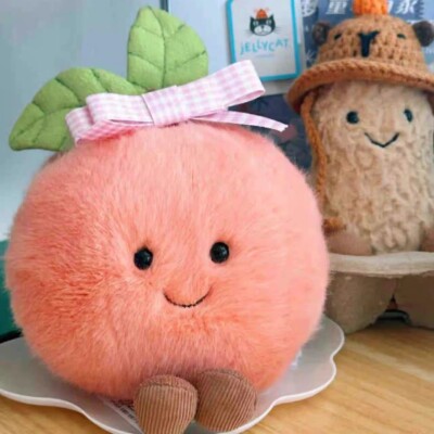 Jellycat Amuseable Fluffy Peach Plush Toy-Christmas gifts | eBay