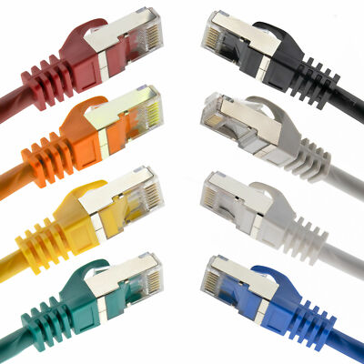 Netzwerkkabel S/FTP PIMF Cat. 7 Patchkabel Gigabit Ethernet verschiedene Längen 