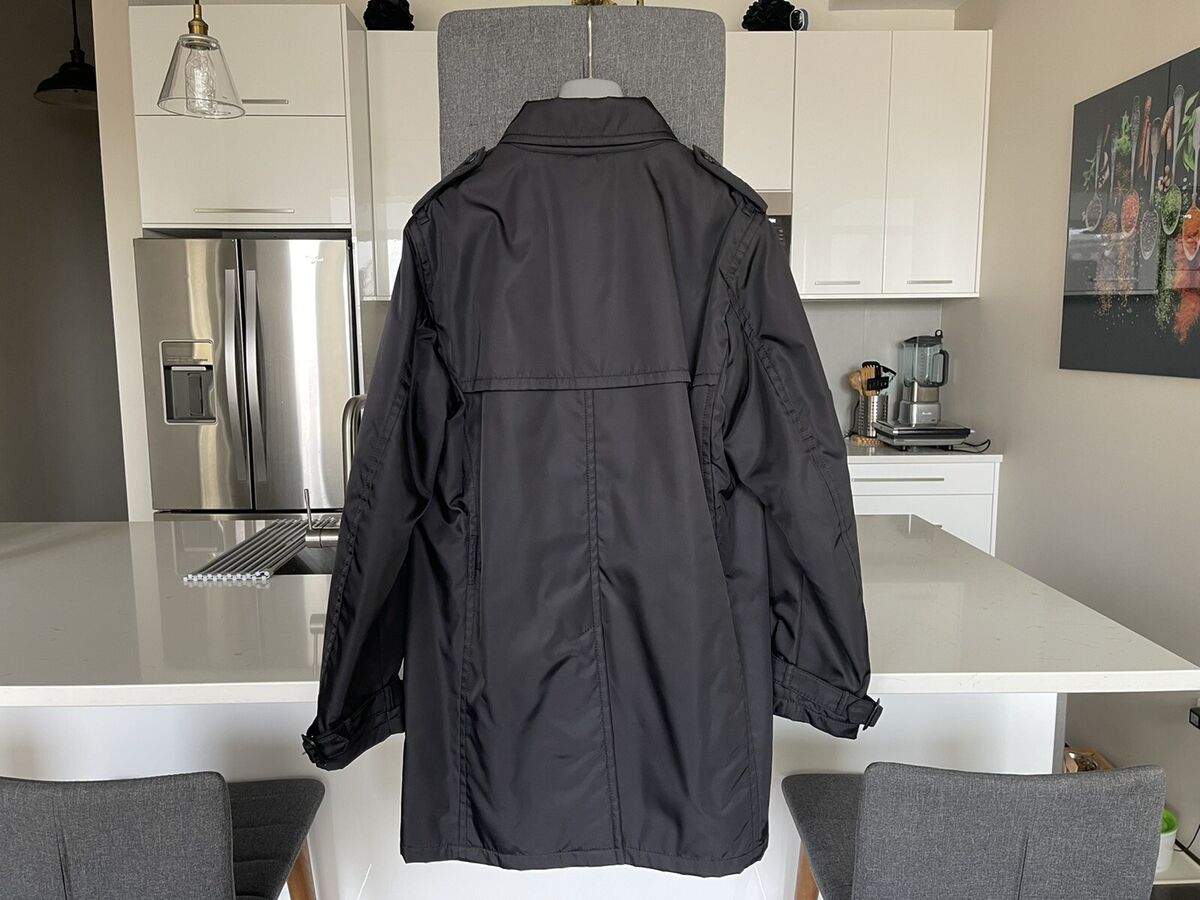 Prada Nylon Tessuto Raincoat Black Prada Size 52 Oversized Prada Nylon Tessuto Raincoat Black Prada Size 52 Oversized