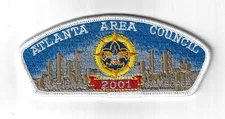2001 National Jamboree JSP Atlanta Area Council WHITE Border [ELL-315]