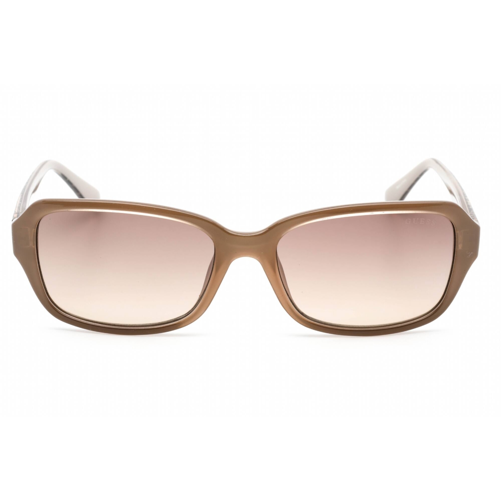 GUESS GU 7595 Sunglasses 57f Shiny Beige / Gradient Brown 100  