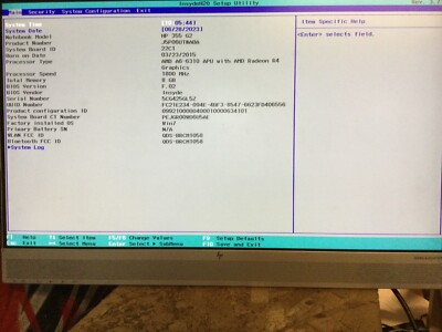 HP 355 G2 15.6  / AMD A6-6310 R4 @ 1.80GHz / (CRACKED/MISSING PARTS!) MR