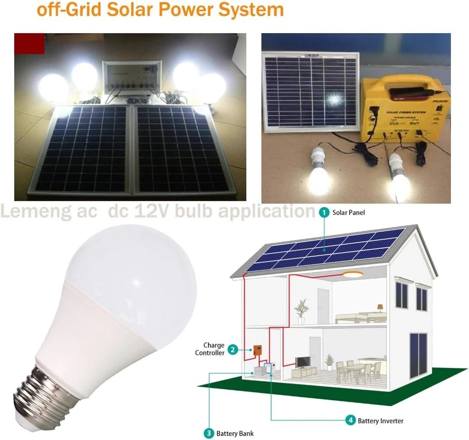 12V LED Light Bulb 7W 630Lm AC/DC 12 Volt Low Voltage E26 Base (2700K Warm - Image 3 of 4