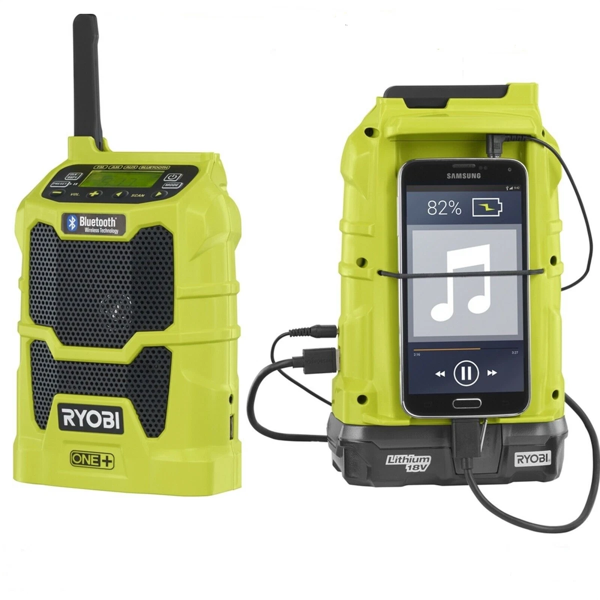 Ryobi ONE 18V Cordless Portable Workshop Bluetooth Speaker Radio