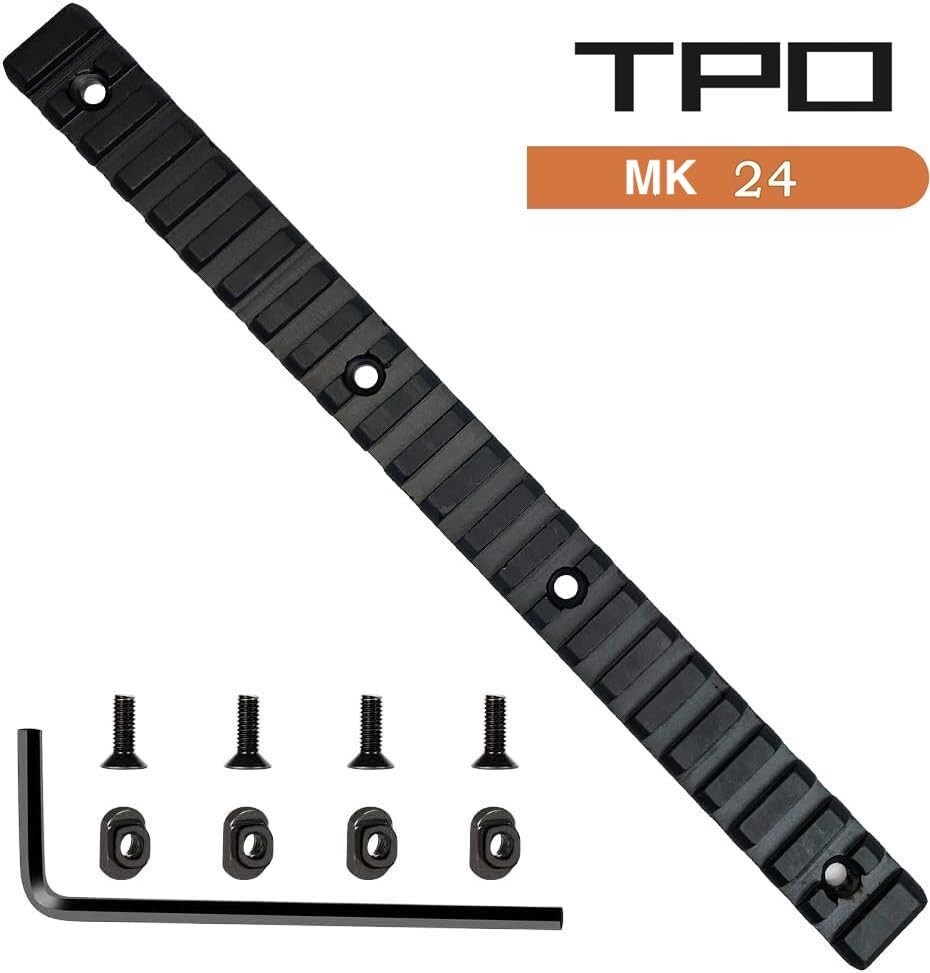 24 Slot M-Lock Picatinny Rail Section, T-Nuts & Screws & Hex