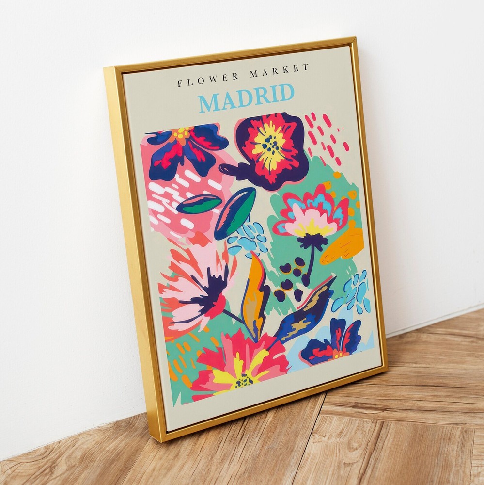 Flower Market Madrid Print Flower Market Wall Art Print Flower Market Print