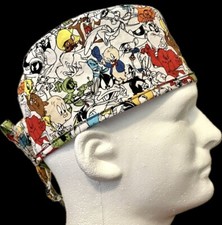 Looney Tunes B W Color Scrub Hat Chemo Cap