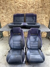 Toyota Supra Mk3 86-92 Cloth Seat Seats Set Blue Cloth Rear Front Left Right Oem Toyota Supra Mk3 86-92 Cloth Seat Seats Set Blue Cloth Rear Front Left Right Oem