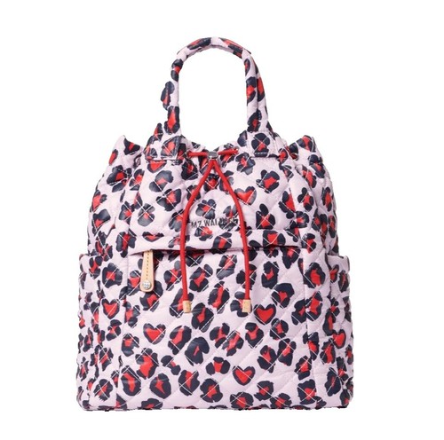 NWOT MZ WALLACE Heart Leopard Metro Small Convertible Backpack, limited print NWT MZ WALLACE Small Metro Convertible Backpack w/ Pouch  main image 4