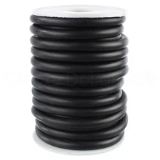 1/4" Solid Rubber Cord - Black - Buna 70 Shore A Duro - .25 Inch (6.35mm)