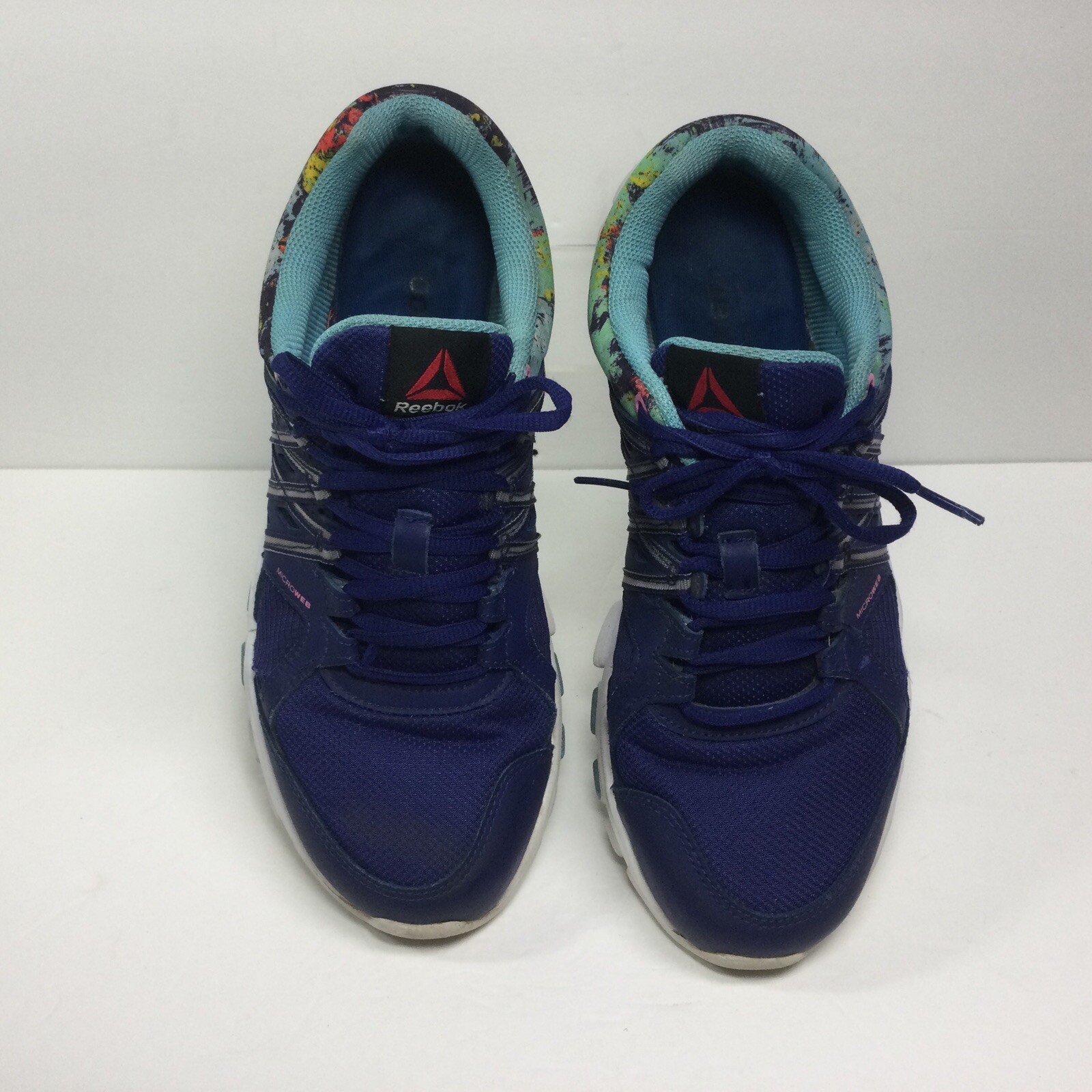 Reebok Microweb Running Shoes Womens Size 9.5 Blue Lace Up Low Top V72516 thumbnail 8