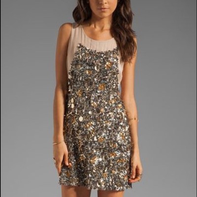 NEW GRYPHON SEQUIN CONFETTI DRESS $595 SIZE SMALL NUDE NORDSTROM | eBay
