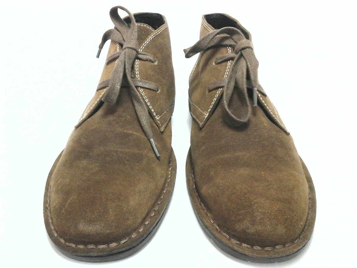 Chukka Boots ASTON GREY Brown Suede Distressed Shoes SAHARA  display picture 1