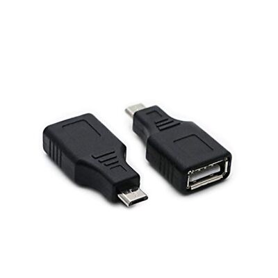 2-Pack USB Micro to Type A Female OTG Adapter Converter for Phone