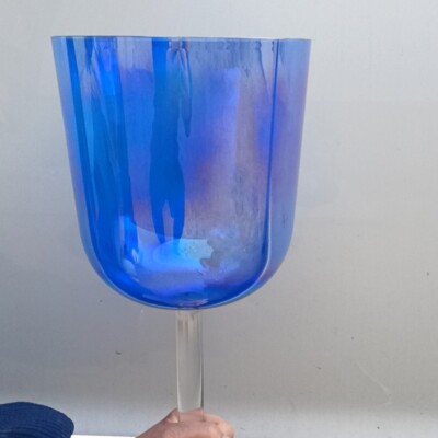 7.5''G Note Heart Chakra Alchemy Clear Crystal Singing Bowl for Sound Healing