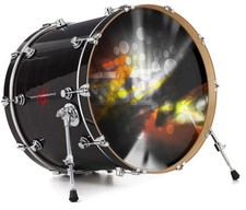 Vinyl Decal Skin for 20" Bass Kick Drum Head ZaZa Orange