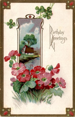Birthday, Mrs. L.G. Arnold, Mrs. 2. Smeding, Ohio, Postcard