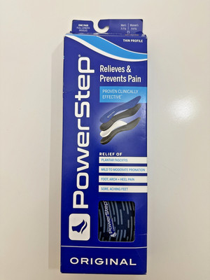 Powerstep Full Length Orthotic Insoles ORIGINAL Ultra Thin Size M 7-7.5  W 9-9.5
