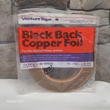 Vintage Venture Tape Silver Back Copper Foil 1.25mil / 1/4" x 36 YDS NOS