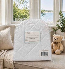 LOT OF 2 Utility by Tadpoles Moses Basket Fitted Cover 30  x 12  White NEW