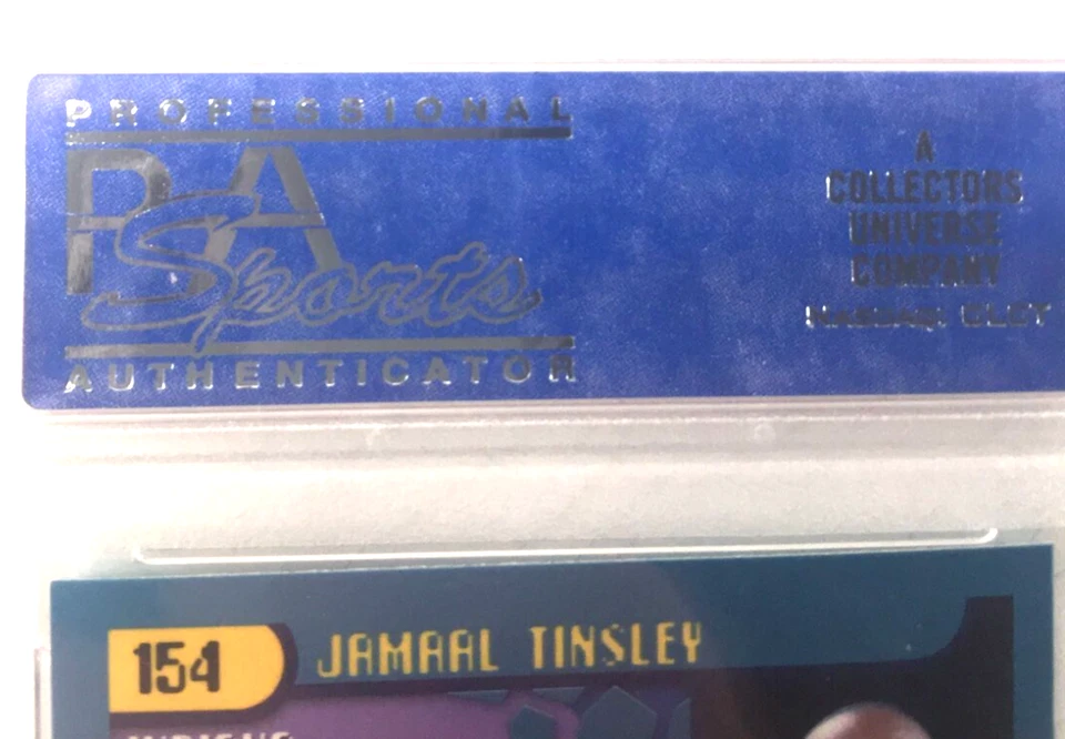 Tarjeta de novato 2001 Topps cromada Jamaal Tinsley #154 PSA 9 Foto 4 de 4
