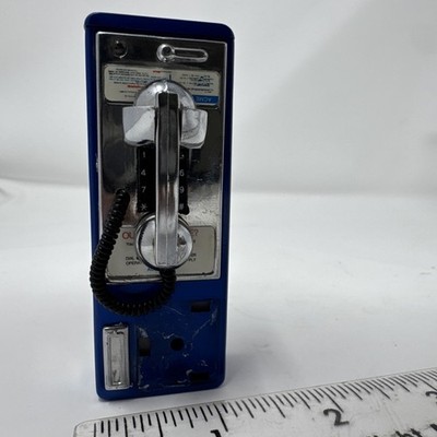 Vintage Novelty Payphone Flip Top Lighter For Parts/repair Blue,Sticks, Broken