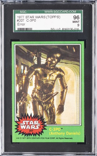 1977 Topps Star Wars #207 C-3PO (Anthony Daniels)