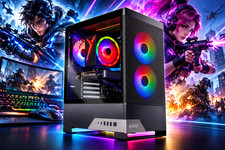 ARGB Gaming Desktop PC Intel i5-8500 32GB DDR4 1TB SSD RTX 4060 Win11 WiFi