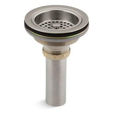 Kohler K-8801 Duostrainer Basket Strainer with Sink Drain and Tailpiece Brushed