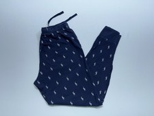 Polo Ralph Lauren Pajama Sleep Pants Mens Size Medium Navy Blue All-over Print