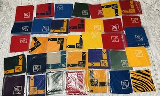 Boy Scout Lot Of 38 Uniform Neckerchiefs Circa 1960’s
