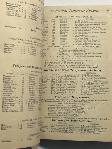 1876 National Centennial Temperance Almanac Teetotaler's Yearbook NTS NY - Picture 10 of 12