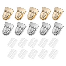 10Pcs Tuck Lock Clasp Catch 30x42mm, Gold Silver - Purse Thumb Lock Clasp