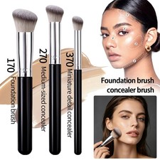 3Pcs Pro Foundation Makeup Brush Flat Top Kab...