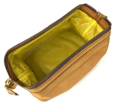 Bosca Utili-Kit Tan Leather Toiletry Travel Kit