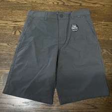 Hurley H2O-Dri Boys Youth Size 18 cool Gray 2-Way Stretch Shorts NWT 9 Inseam