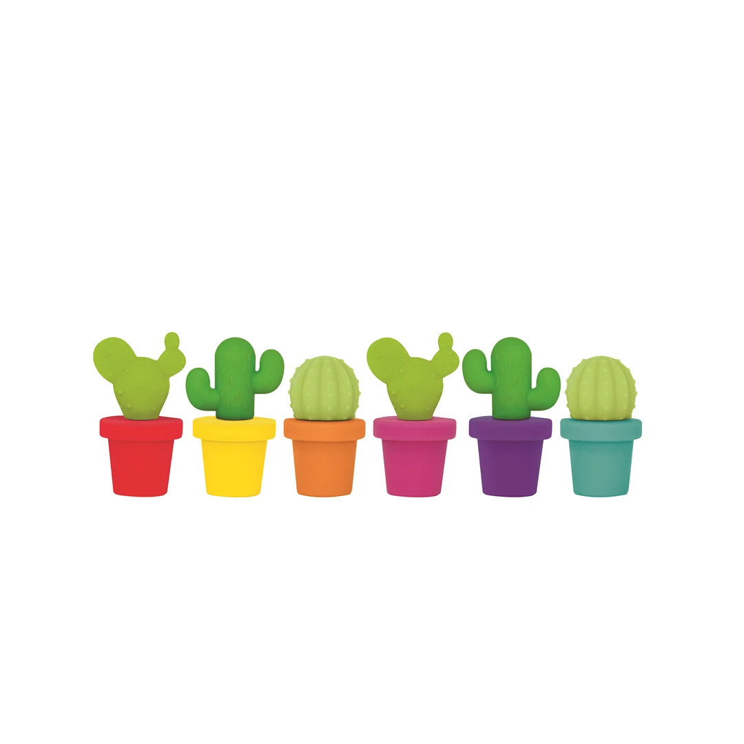 Legami - Set Di 6 Segnabicchieri - Cactus Multicolor - Fiesta! - Immagine 2